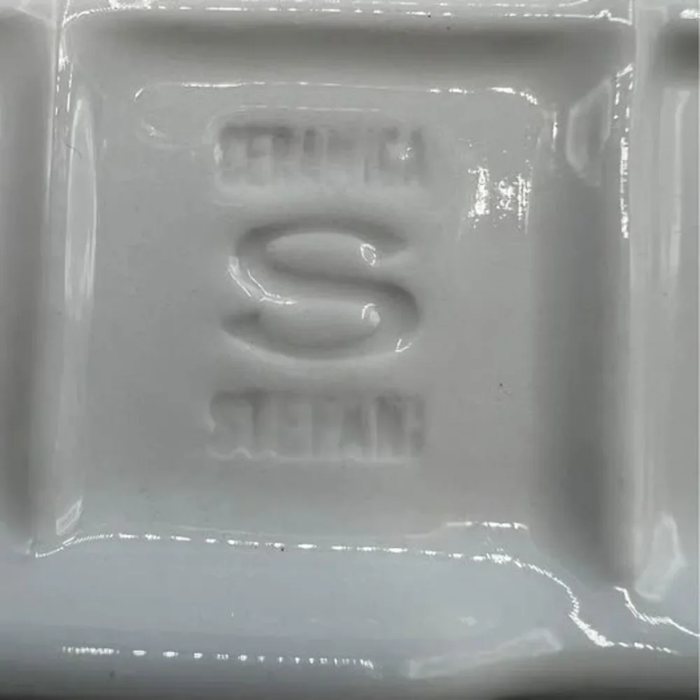 Trivet Ceramic SnowFlake Italy Stefani Ceramica Crate & Barrel 8